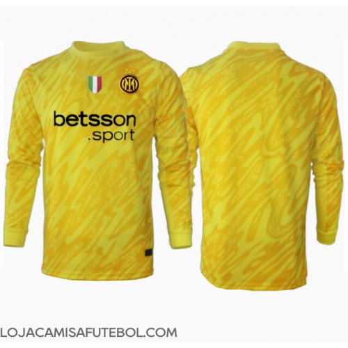 Camisa de Futebol Inter Milan Goleiro Equipamento Secundário 2024-25 Manga Comprida